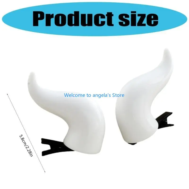 X4YC disfraz fiesta Halloween, conjunto con rizador con cuerno, juego rol, pasadores para tocados para