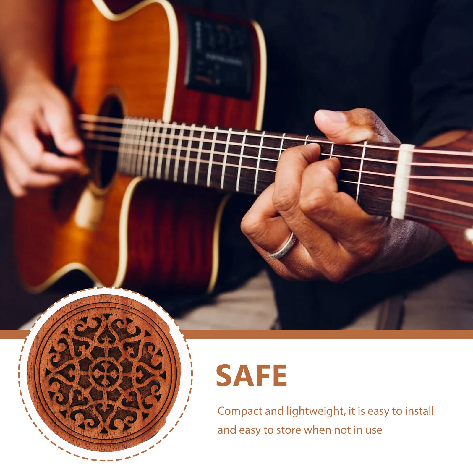 Guitar Sound Hole Cover Covers Resonator Screen Feedback Buffer Wooden Soundhole