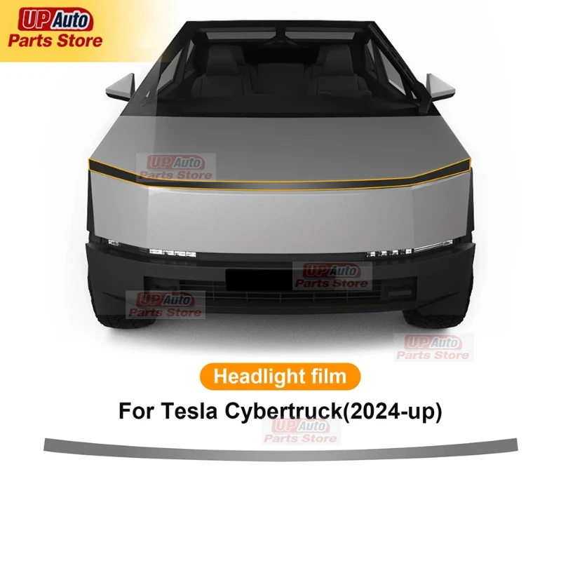 

2 шт. защитная пленка для фар автомобиля, прозрачная черная наклейка из ТПУ для Tesla Cybertruck 2024 2025, аксессуары для фар заднего вида