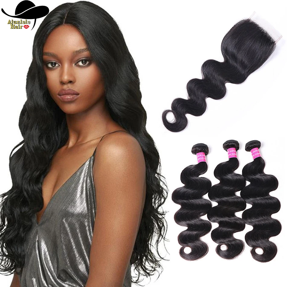 12A بالجملة البورمية الشعر البشري حزمة مع 4x4 الدانتيل إغلاق الجسم موجة اللون الطبيعي عذراء الشعر نسج حزم للنساء السود #1