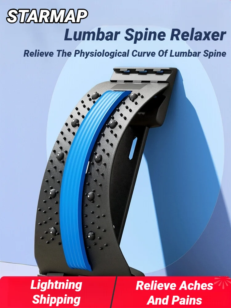 Back Massager Stretch Lumbar Support Relaxation Spine Pain Relief Vertebral Relaxer Stretches The Lower Traction Corrects Waist