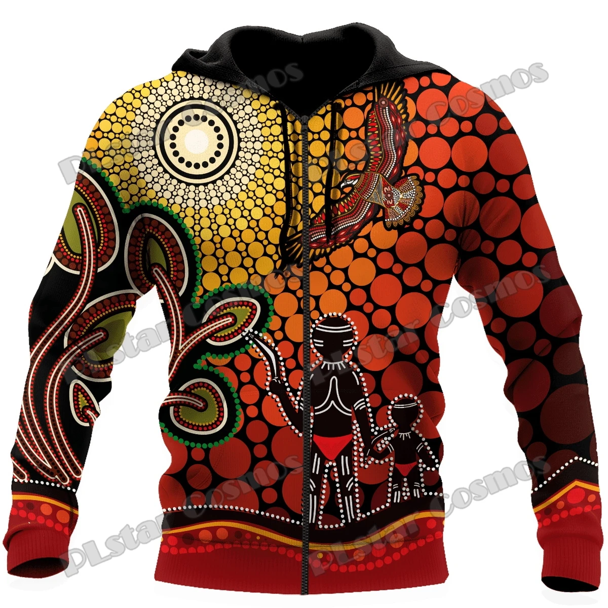 Eagle Aboriginal Indigenous 3D All Over Printed Fashion Men's Hoodies & Sweatshirt Autumn Unisex Casual Zip Hoodie TDD207