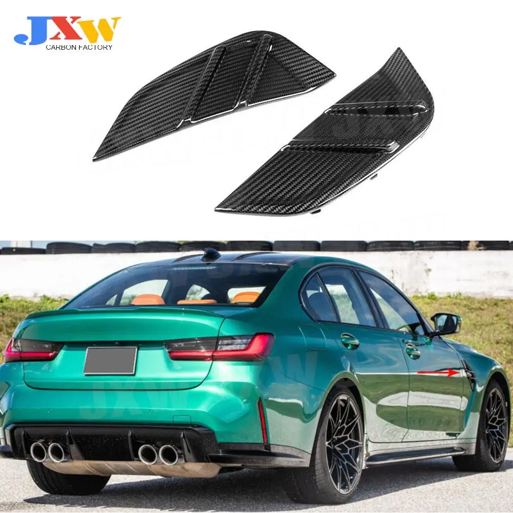 Dry Carbon Fiber Car Front Side Fender Air Vent Covers Trims For BMW 3 Series G80 M3 4 Series G82 G83 M4 2021+ Car Styling