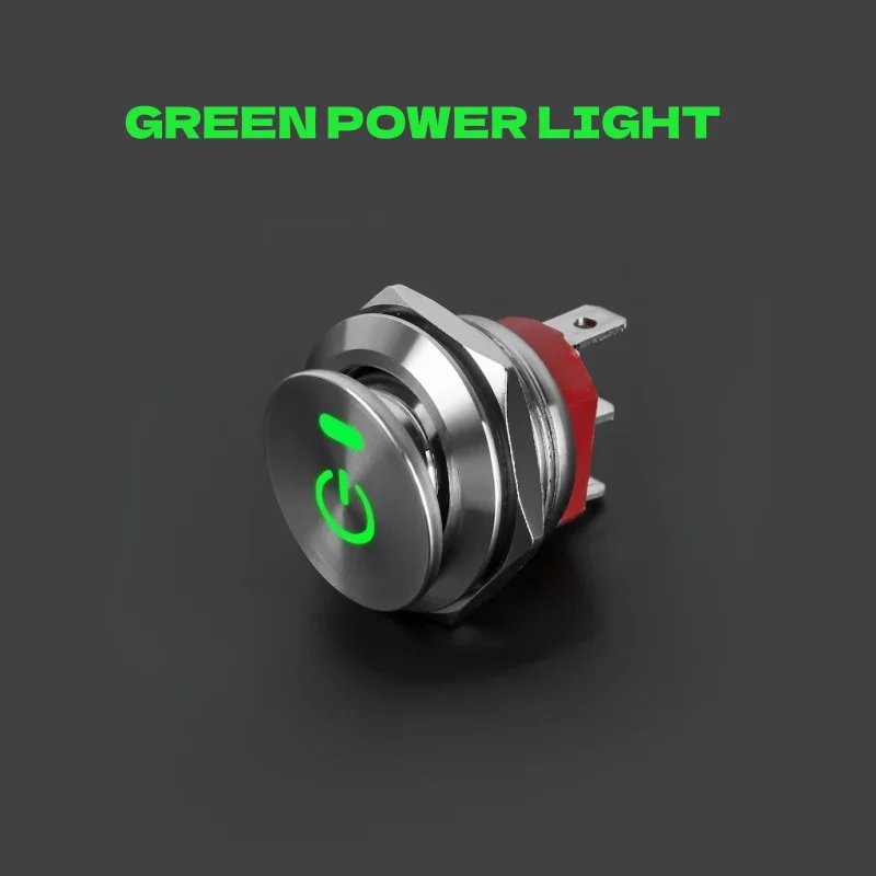 Wippschalter 16/19/22/25/30MM Metall Edelstahl-Taste 12V 20A Selbstverriegelnd Zwei-Positionen-Schalter EIN-AUS 220V Hochstrom