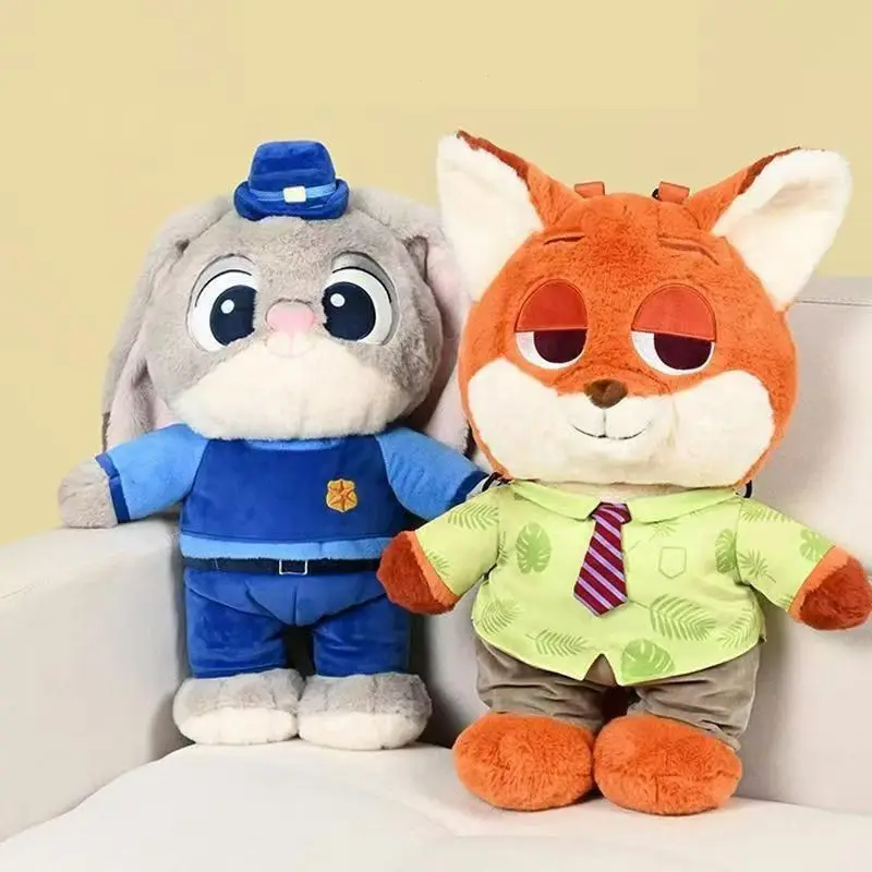 جديد دمى ديزني Zootopia جودي نيك أفخم المفاتيح لطيف الكرتون الحلو وملابس ناعمة على كلا الكتفين هدية الكريسماس السرير دمية