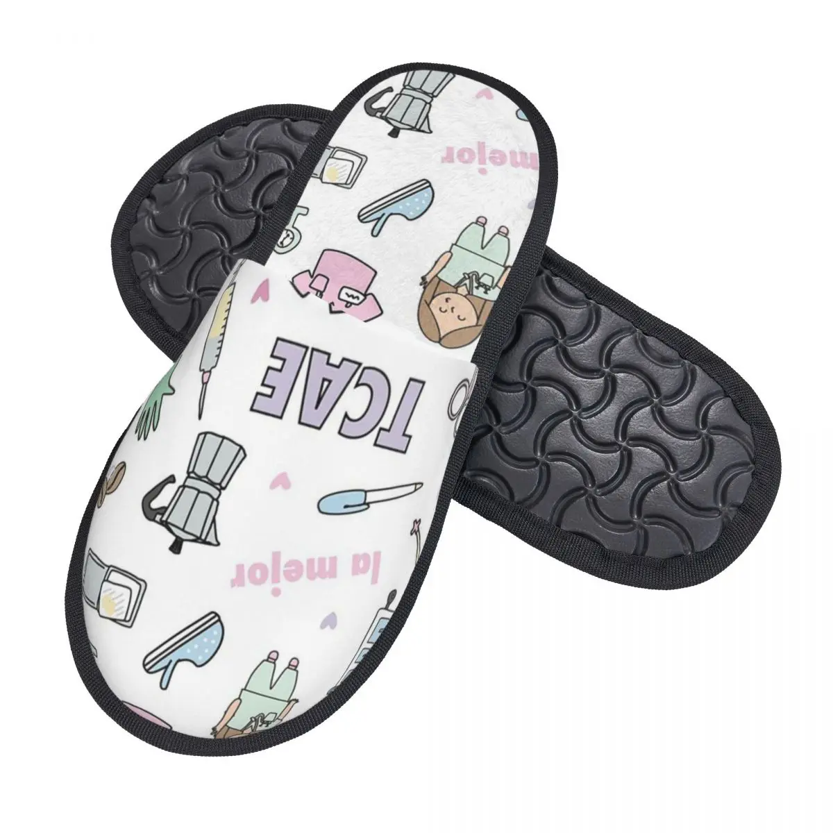 Custom Cartoon Doctor Nurse Enfermera En Apuros Soft Memory Foam House Slippers Women Comfy Warm Anti-skid Sole Slipper