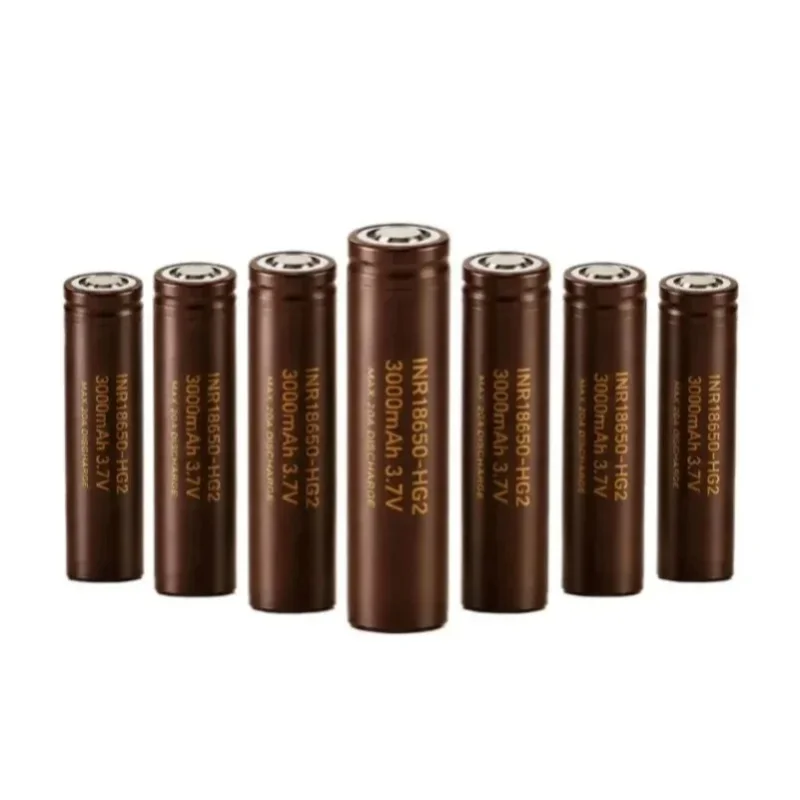 HG2 18650 Li-Ion Akku 3000mAh 3.7V 20A Hohe Leistung und hohe Entladung für Elektrobohrer, Schraubendreher, Winkelschleifer, Elektrowerkzeuge Ersatzakku Versand aus Polen EU