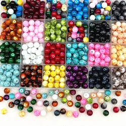 NEW 4 /6 /8 /10 Mm Round Glass Loose Spacer Charm Beads for Jewelry Making Diy Handmade Bracelets Accessories