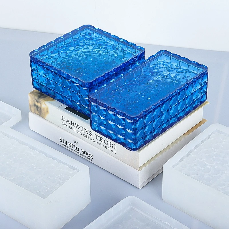 

Square Rectangular Storage Box Mold for Resin DIY Jewelry Gift Box Silicone Mold Plaster Storage Jar Mould Cement Flower Pot