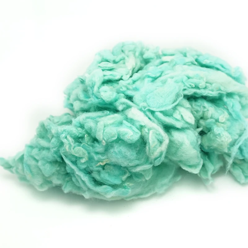 Peru alpaca  Curly Fiber for Wool Felt Green lake 50g (Needle Felting)  especially for Poodle/Bichon and Sheep