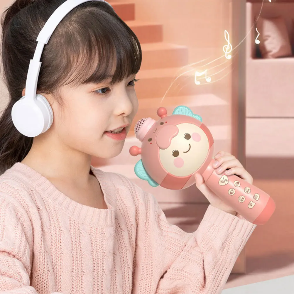 الإبداعية الكرتون ميكروفون USB الغناء آلة الكاريوكي للأطفال الأطفال التعليمية لعبة ميكروفون USB #1