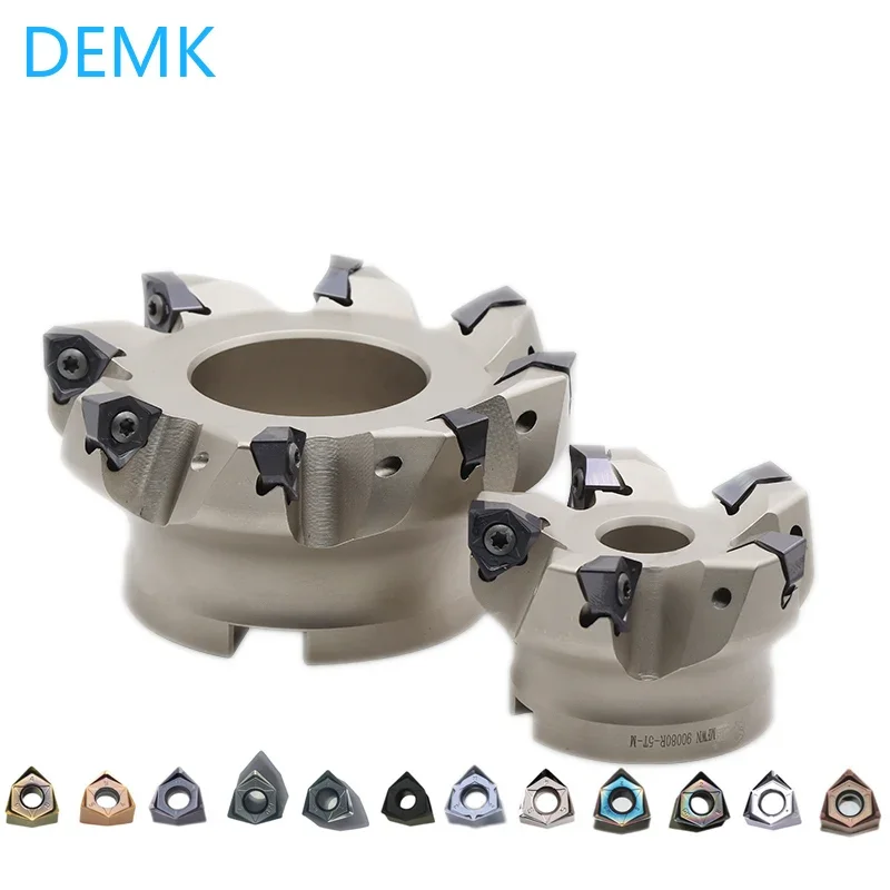 Cortador de Fresagem Dupla Face Inserção de Carboneto Ferramentas Cnc Mfwn90 Graus Alta Qualidade 50 mm 63 mm 80 mm Wnmu080608