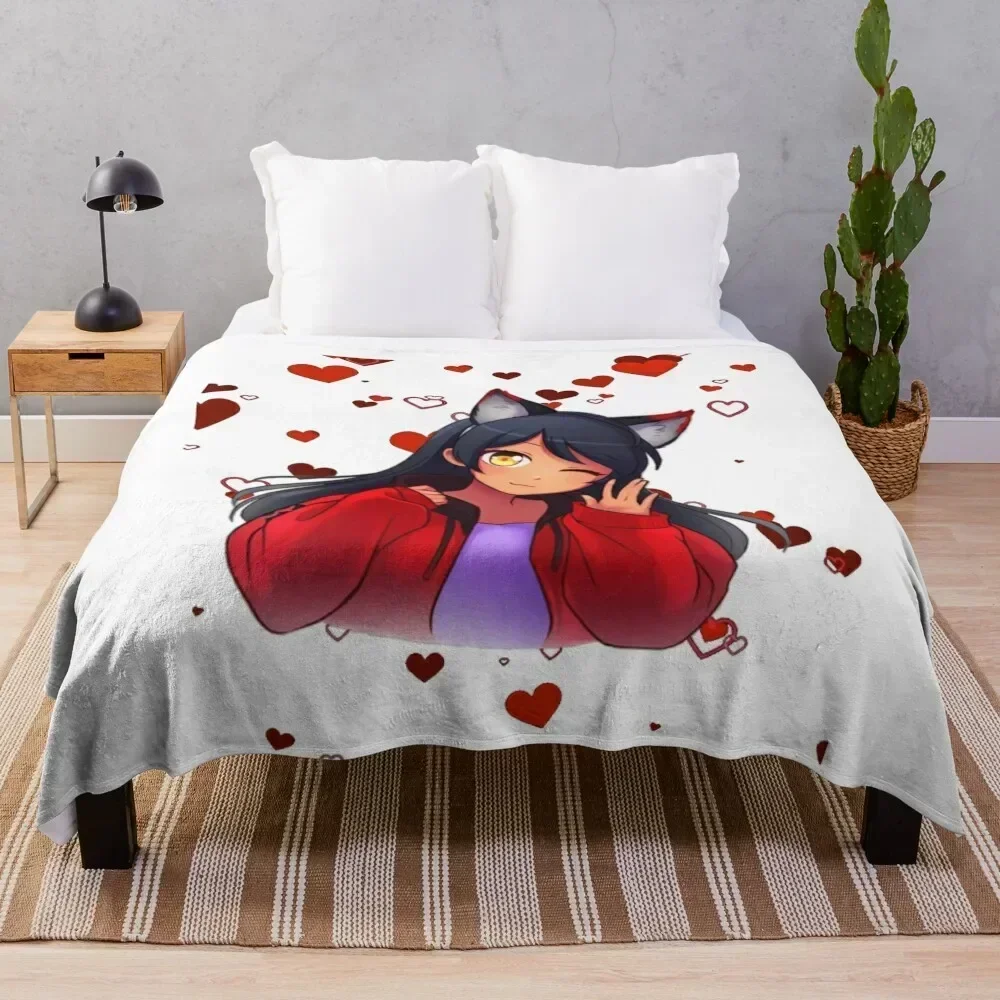 

cute aphmau Throw Blanket