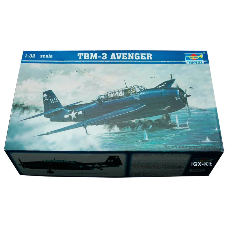 Trumpeter 02234 1: 32 US TBM-3 Avenger Torpedo Attack Aircraft Military Assembly Plastic Toy Handcraft Model Building Kit