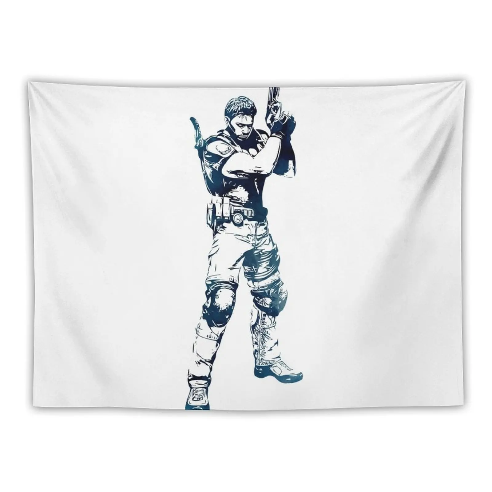 Chris Redfield - RESIDENT EVIL Tapestry Room Aesthetic Home Decorations Tapestry