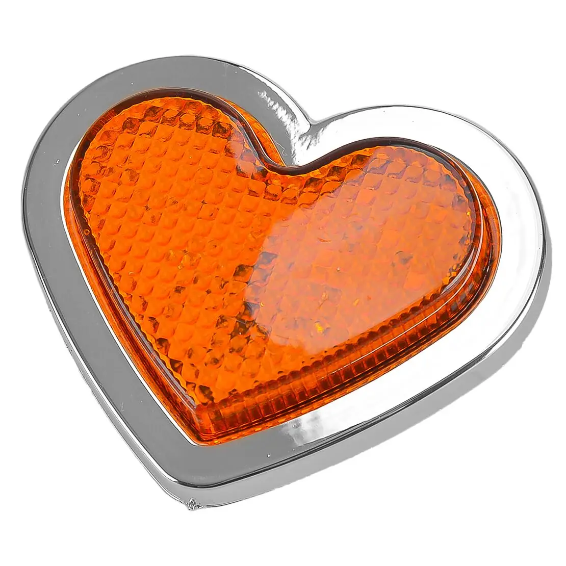 Amber Heart Shaped Universal Side Marker LED Light Turn Signal Indicator Lamp for 12-24V Car Van Truck Trailer