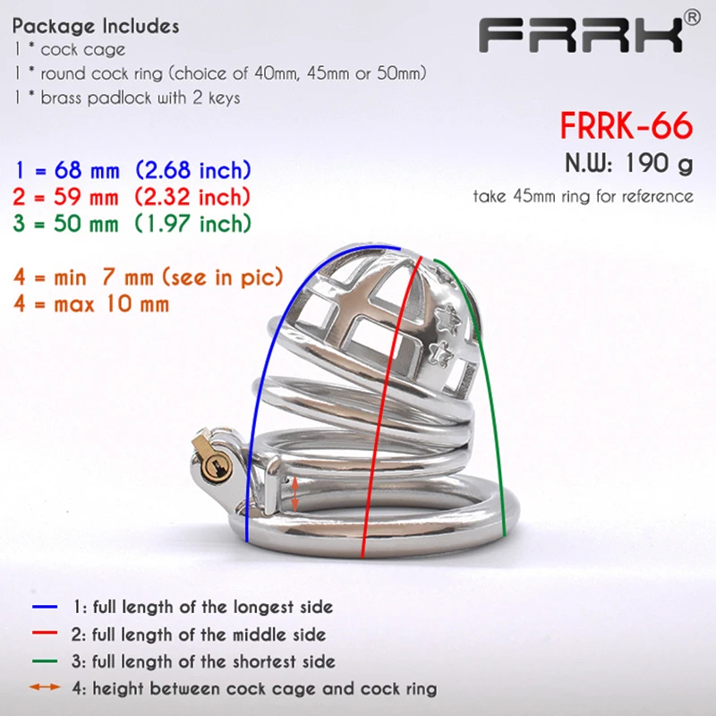 FRRK Stealth Convenient Lock Male Chastity Cage with Urethral Penis Plug Adults Toys Store BDSM Sex Shop for Couple