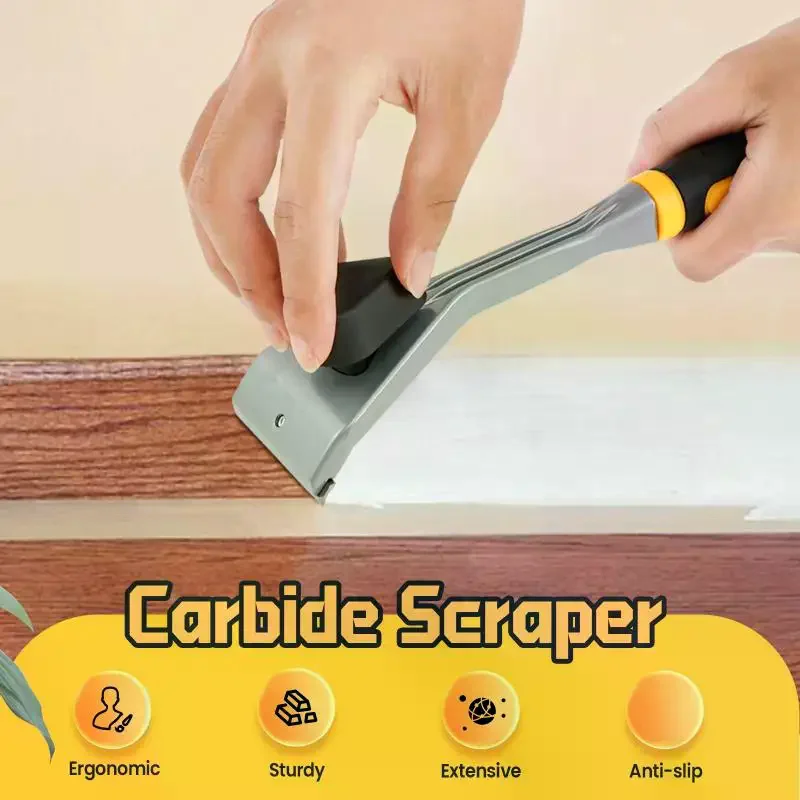 

Tool Carbide Scraper Ergonomic Scraper Antislip Carbide Scraper with Plastic Handle Reusable Paint Multisurface