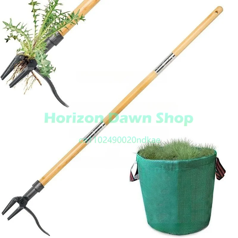 Easy Weeding Forestry Machinery 3 Section Rod Design Long Handle 4 Claw Steel Head Garden Hand Knife Tool