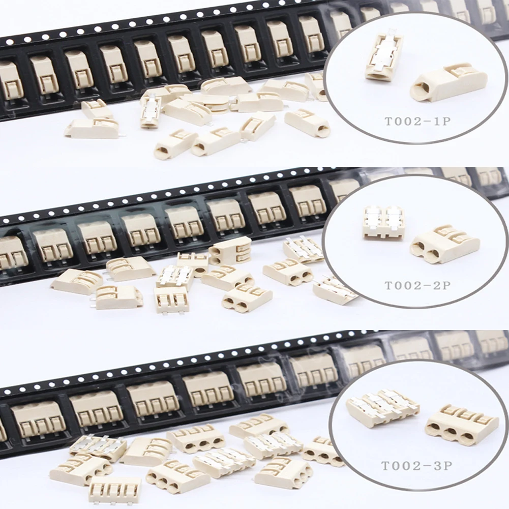 10PCS 275V 6A 2060 SMD LED light strip wiring terminal 270 Degree LED Lighting SMD PCB Wire Terminal Block Connector 24-18AWG