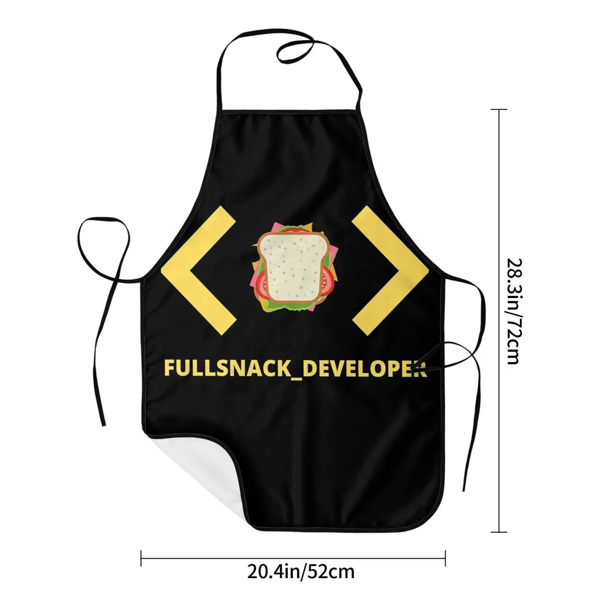 Full Snack Developer Apron Chef Cooking Baking Tablier Sleeveless Bib Kitchen Cleaning Pinafore for Women Men Painting