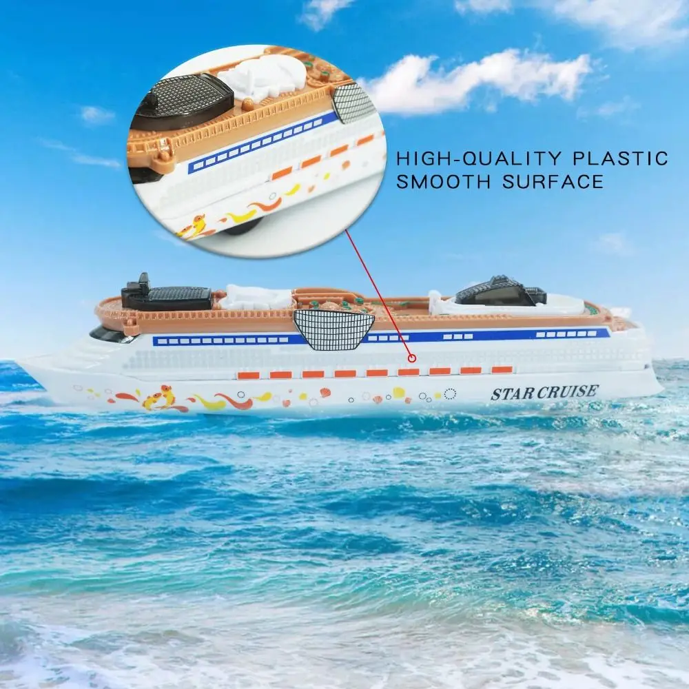 

Креативная коллекция для детей со светом и звуком, украшение для дома, океанская подкладка, лодка, игрушка, модель круизного корабля, игрушка