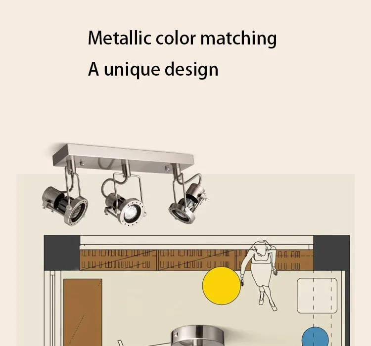 Led Track Light Industrial Style Rail Spot Light Aluminum Brushed Nickel Color Ceiling Lamp Whole Full Set 3 4 Lights Wall Wash