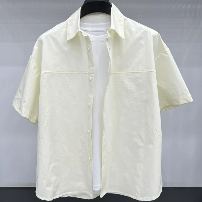 

New Hot Sale Of The Season Men's Short Sleeve Shirt Korean Style Pocket Detail Summer Workwear Casual American Casual Shir