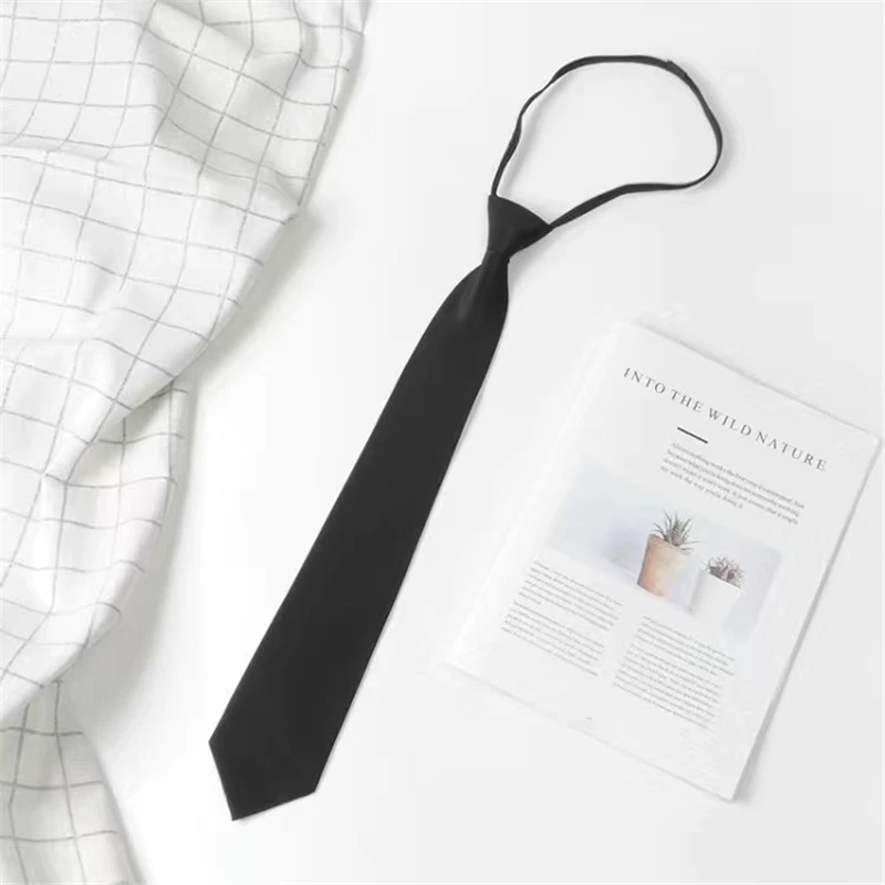 Black Carbon Grey Series Bow Tie And Long Tie Girls Japanese Korean Students Tie Necktie Choker For JK School Uniforms Neckwear