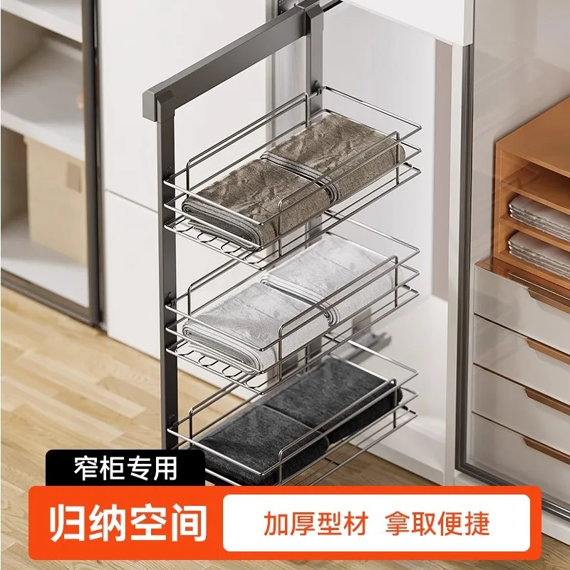 

Боковой шкаф. Корзина с боковой выдвижной ящиком для хранения в гардеробе.