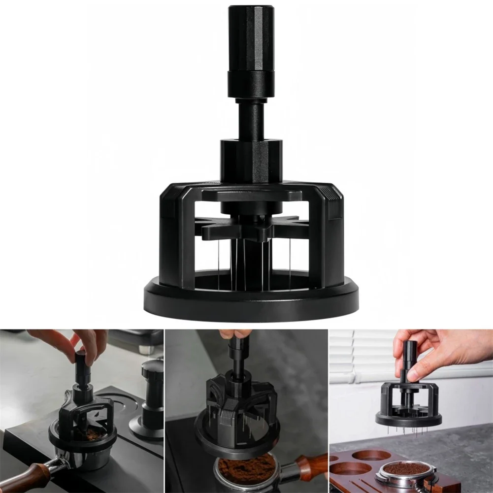 

Мешалка для эспрессо, инструмент для распределения, вращающаяся игла с регулируемой высотой, дозатор кофейного порошка, магнитная всасывающая игла для порошка