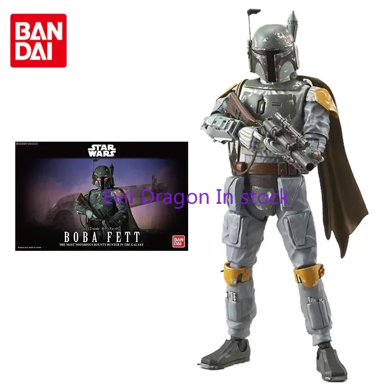 

Фигурка Bandai из «Звездных Войн», 1/12, фигурка из аниме «Боба Фетт», оригинальная собранная модель, украшение, экшн-фигурка, игрушки для детей