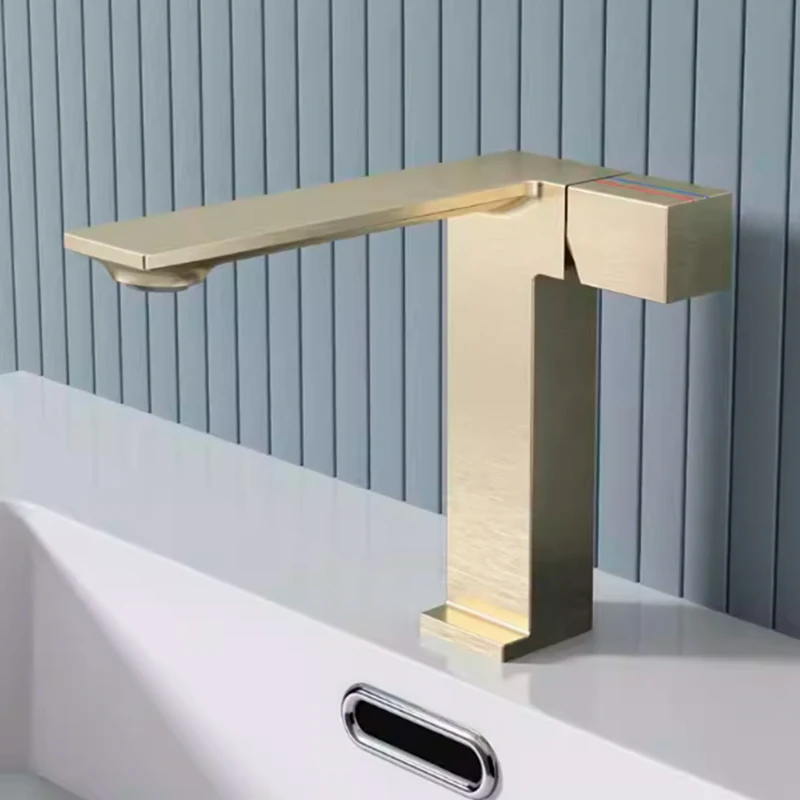 

Black Washbasin Faucet Bathroom Sink Faucet Hot Cold Single Handle 1 Hole Faucets Deck Mount