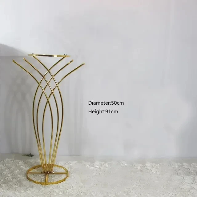 10 Stück Metall-Blumenständer, geometrische Bodensäulen für Hochzeitsdekoration, Gangdekoration, Heimdekoration, Veranstaltungen und Bankette – Detail 2