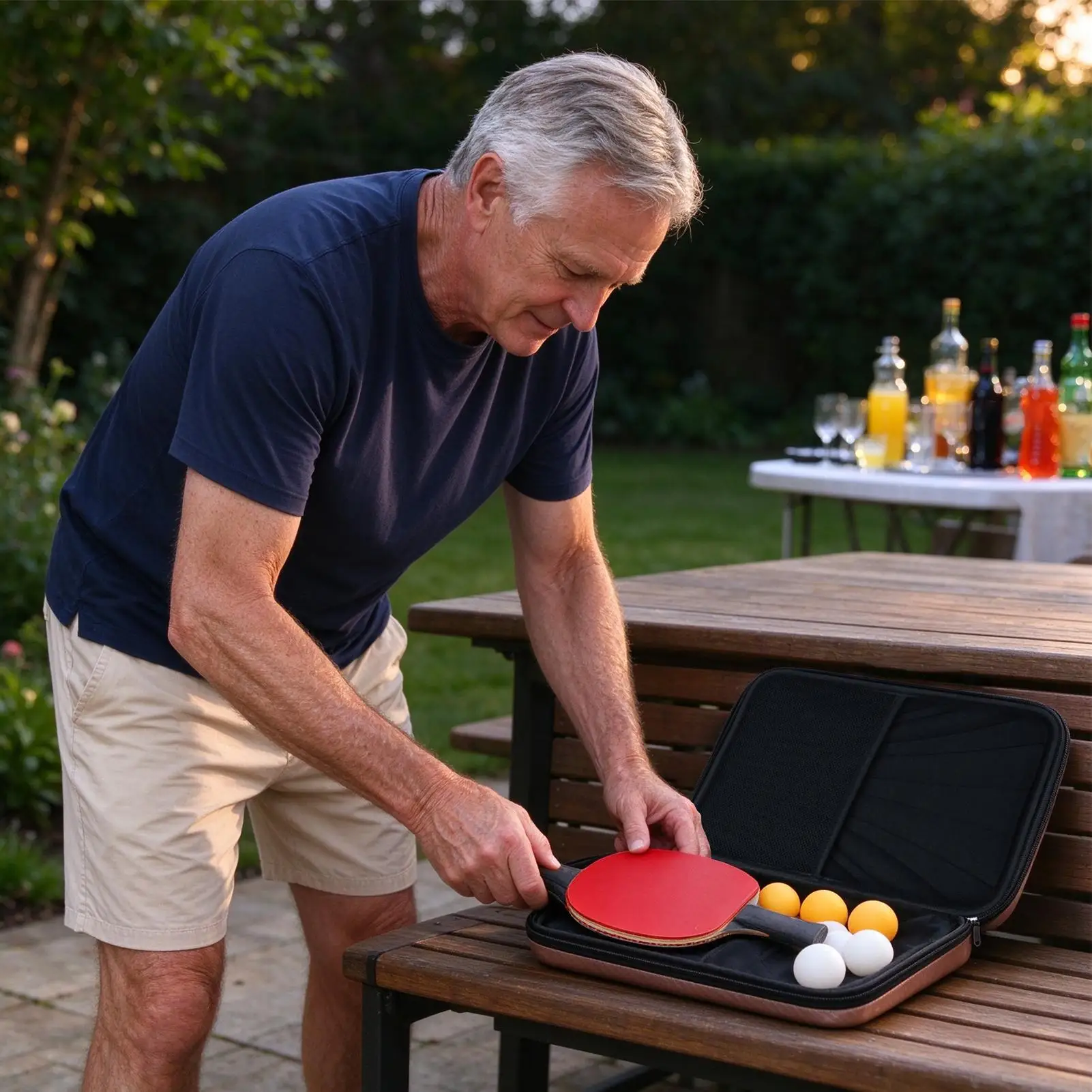 Table Tennis Racket Case Hard Shell PingPong Paddles Case Waterproof Portable Sports Racket Bag Paddles Multiple Balls Racket