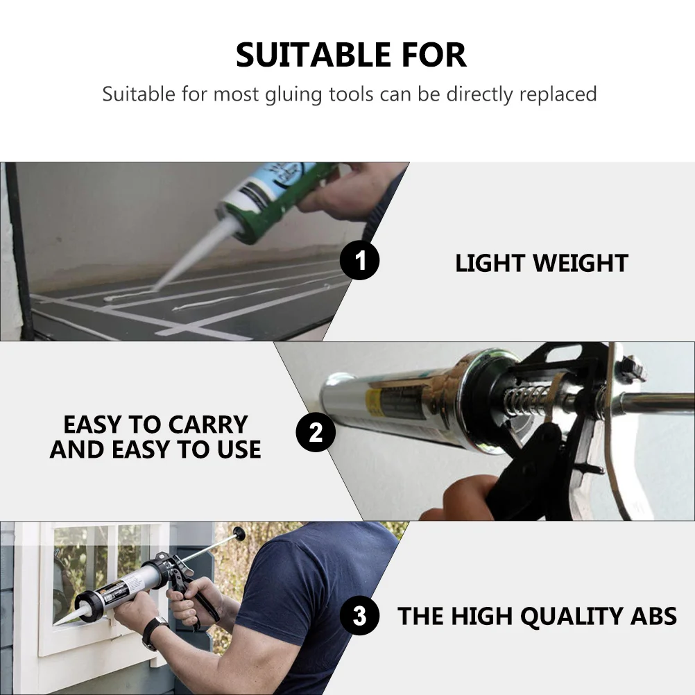 

12pcs Replacement Caulk Nozzles For Sealing Easy Install Glue Tip Caps Prevent Clogging Professional Caulking Tool Accessory