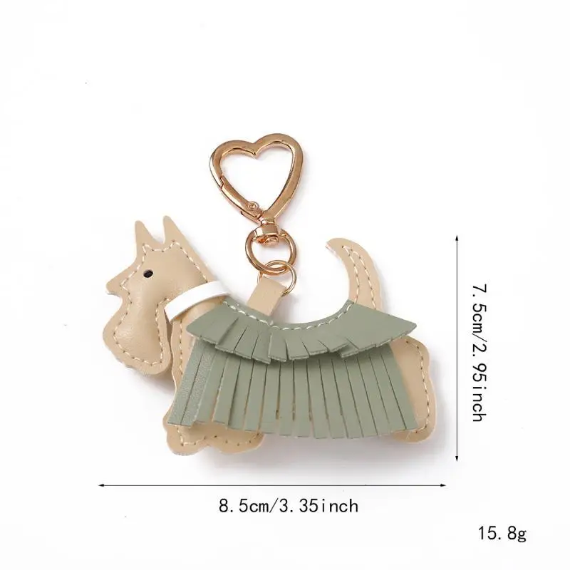 Trendiger Schlüsselanhänger mit Schnauzer-Motiv aus PU-Leder, einzigartiges Auto-/Taschen-Accessoire, niedliches Ornament für Hundeliebhaber – Detail 5