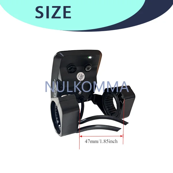NULKOMMA 36V48V Electric Bike LCD Display 5Pin Connector D16 E-bike Control Panel Speedometer Handlebar Switch for Folding Ebike - view 5
