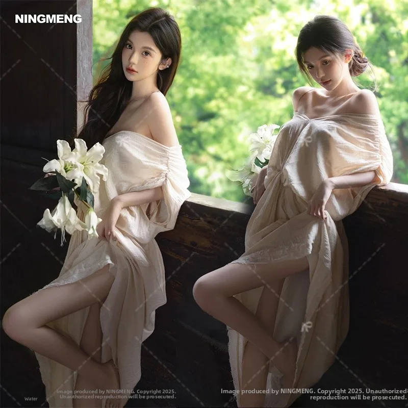 

Chic Chinese Style Photography Clothing for Girls Cool Atmosphere Portrait Art Photo Shoot Traditional Ethnic Stage Costume