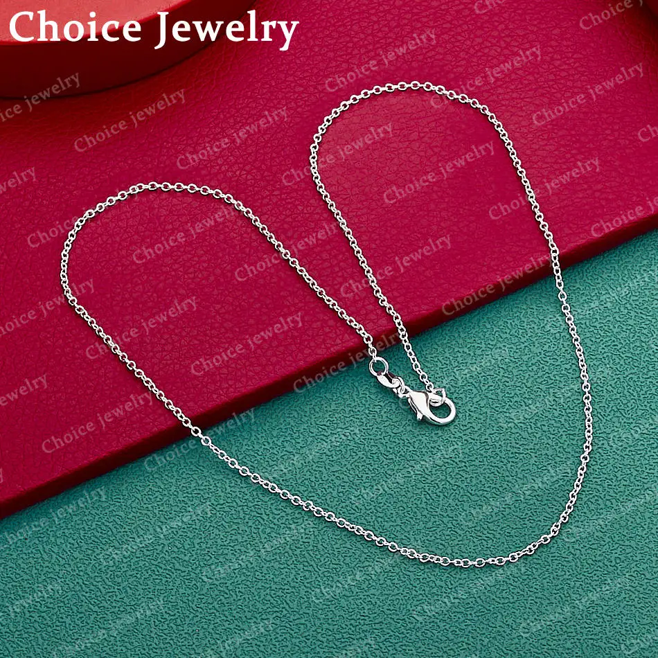925 Sterling Silver 45cm Thin Chain Necklace For Women Men Anniversary Gift Popular Wild Fashion Romantic Jewelry