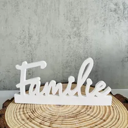 Familie Silicone Mold, Concrete And Gypsum Desktop Home Decoration, Used For DIY Epoxy Resin Wall Hanging Process