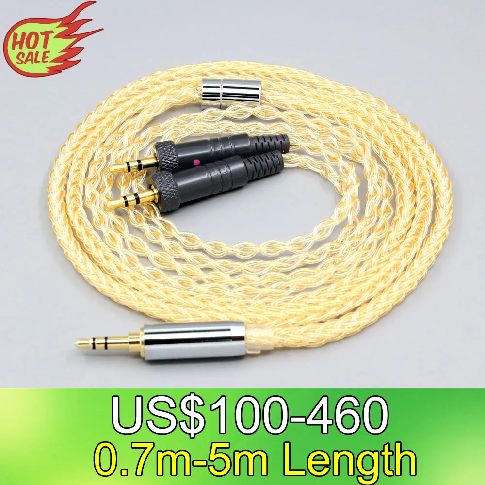 

LN008413 8 Core 99% 7n Pure Silver 24k Gold Plated Earphone Cable For Sony MDR-Z1R MDR-Z7 MDR-Z7M2 With Screw To Fix Headphone