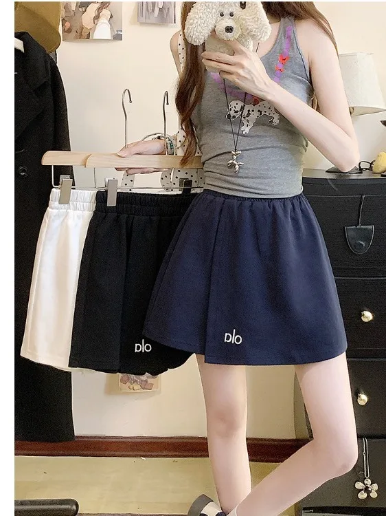 

plus Size Women's Casual Printed Letter A-Line Skirt High Waist ort Pants Skirt Trendy Summer New Sle Slimming Effect