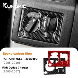 Real Soft Carbon Fiber Sticker For Chrysler 300 300C 2005 2006 2007 2008 2009 2010 Dodge Charger 2005-2007 Car Headlight Frame