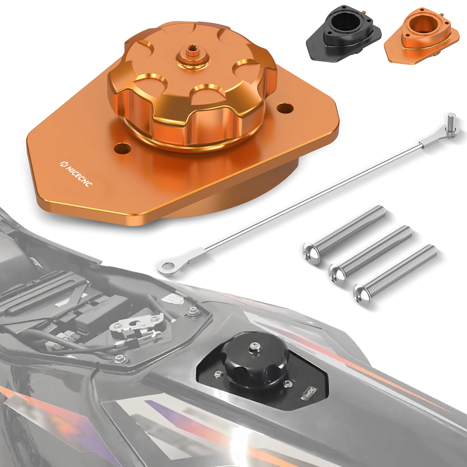 

For 2019-2024 KTM 690 Enduro 690 Enduro R Rear Fuel Tank Cap Cover for KTM 690 SMC 690 SMCR Fuel Filler Neck Cap