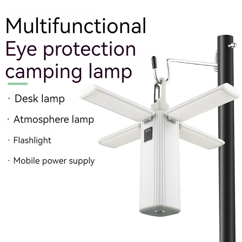 Protable Rechargeable Camping Light Tent Chandelier Ultra Long Life Multi-function Flashlight Folding Hand Lamp