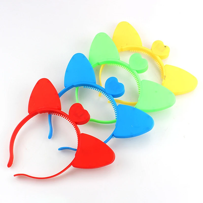 New Cartoon Cute Glowing Cat Ears Hair Band Toys Fun Led Light Up Animal Ears Headband Children's Birthday Holiday Party Gift