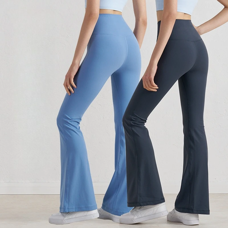 

Lycra No Size No T Yoga Flared Pants Women's High Waist Hip Lift Naked Yoga Clothing Fitness Micro-pull Yoga Pants
