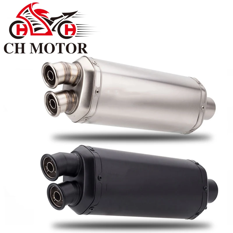 Escapes Para Motos Motorcycle Exhaust Muffler Dual Escape Right Side with DB Killer for Z1000 Z900  G310R R1200GS 51mm Universal