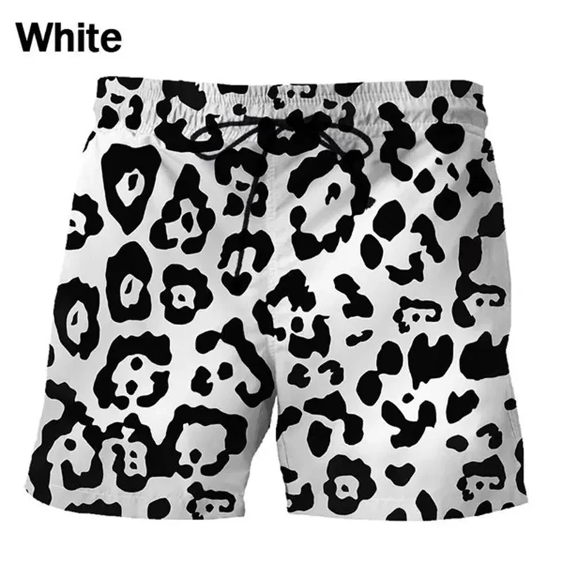 Pantalones cortos de playa con estampado 3d de piel de Animal para hombre, Shorts de natación divertidos e informales, ropa de calle, bañadores